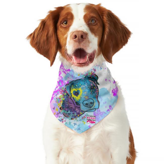 Hunde-Bandana Boogie - Popart Hundedesign, 100 % Polyester, 70x30 cm, verstellbar, waschbar